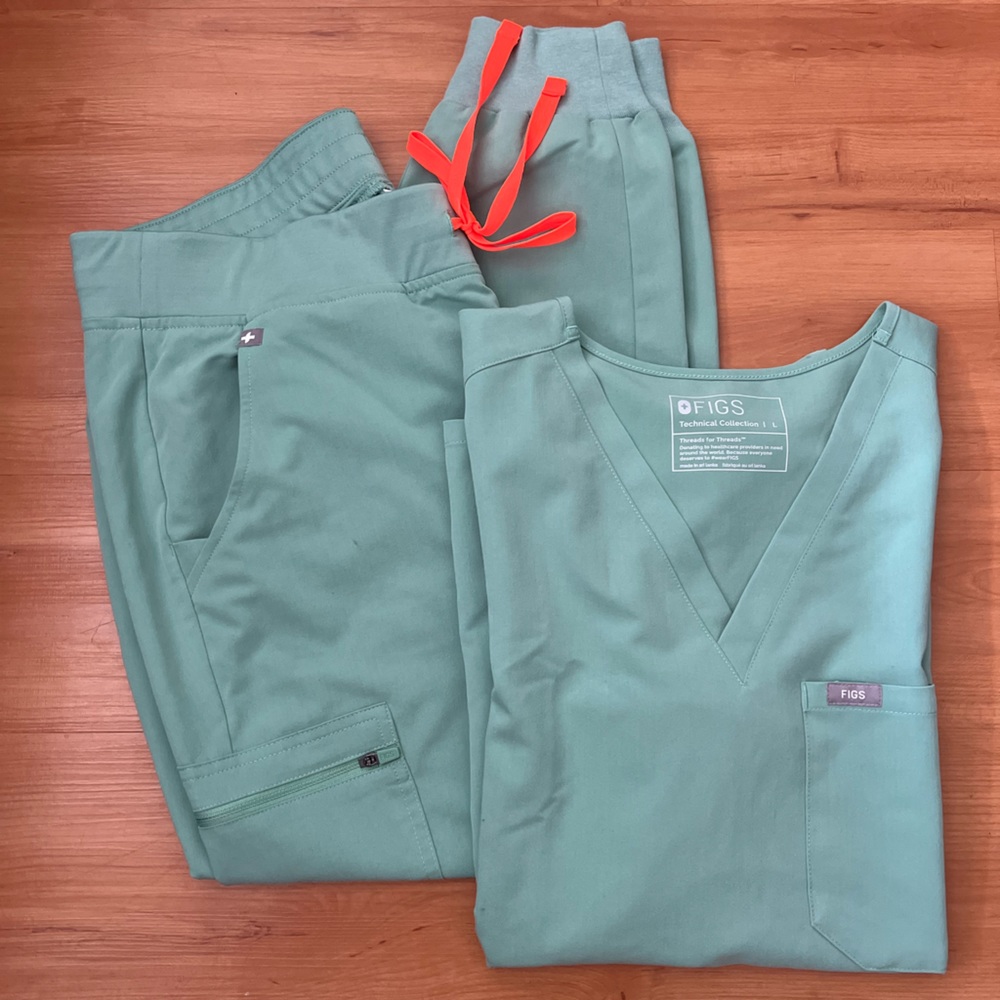 Figs Jade Scrub Set